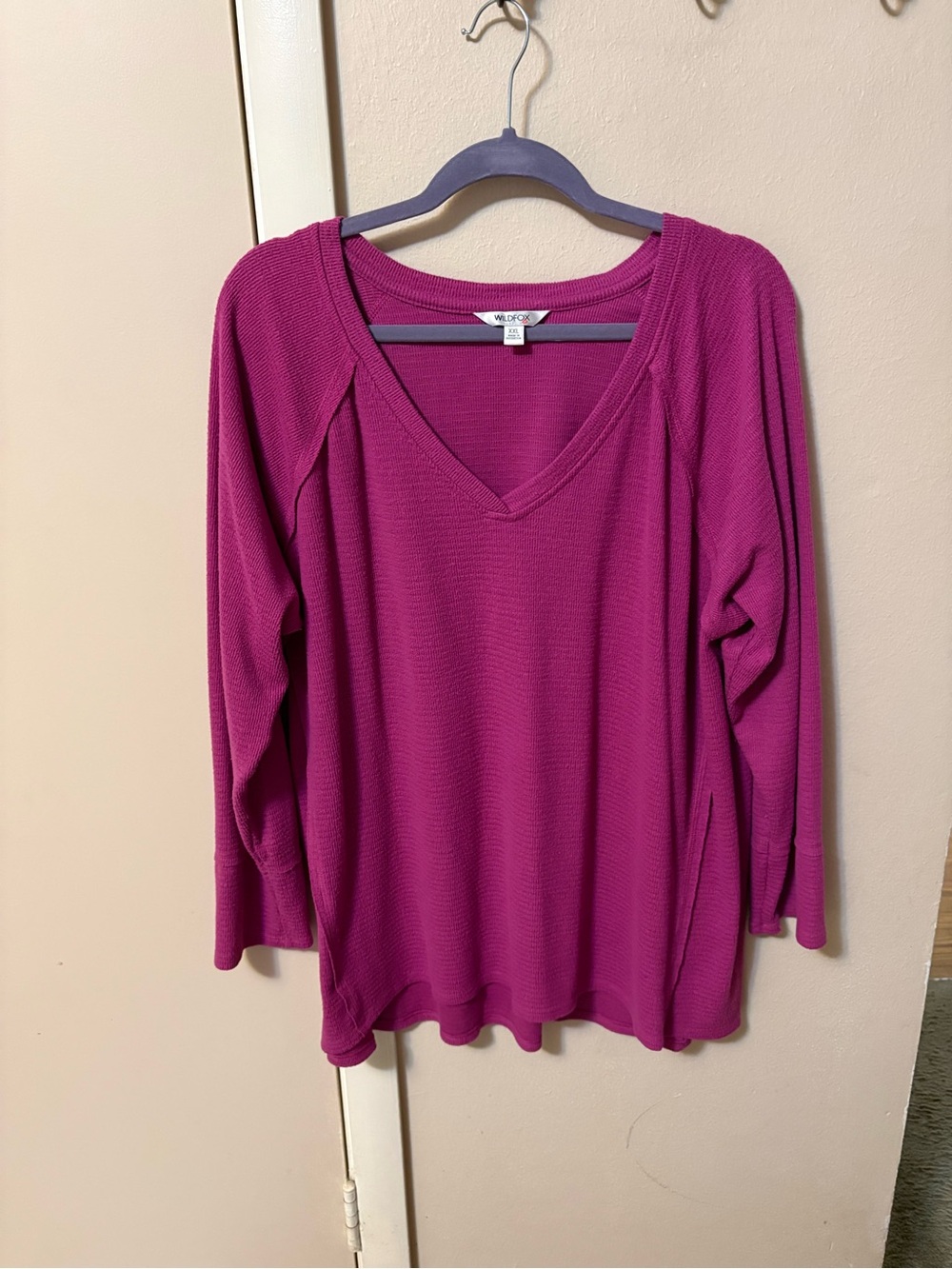 Wildfox Magenta Sweater Sz XXL 2X